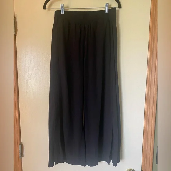 Zyia Large Black Work Flow Pants Wide Leg Gaucho 🖤 - Picture 8 of 12